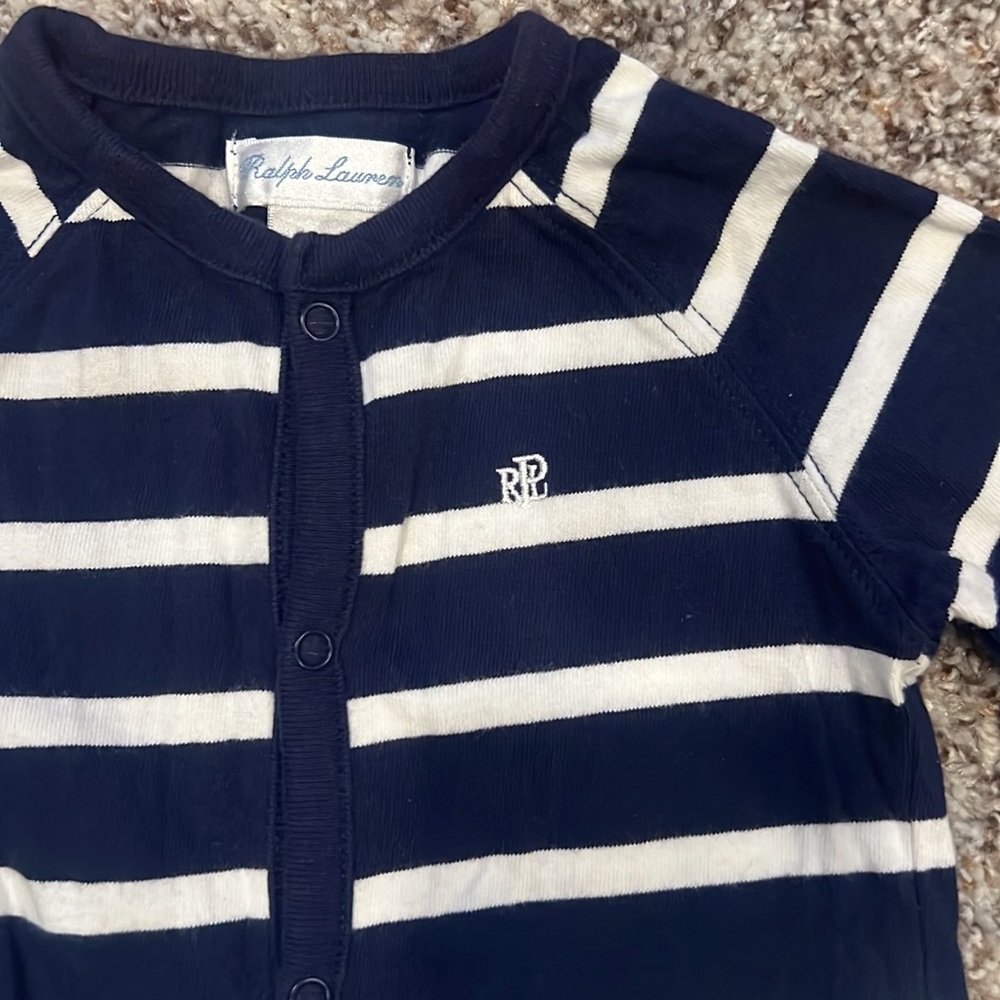 Ralph Lauren Blue and White Onesies BUNDLE!! Size 9M - Picture 7 of 8